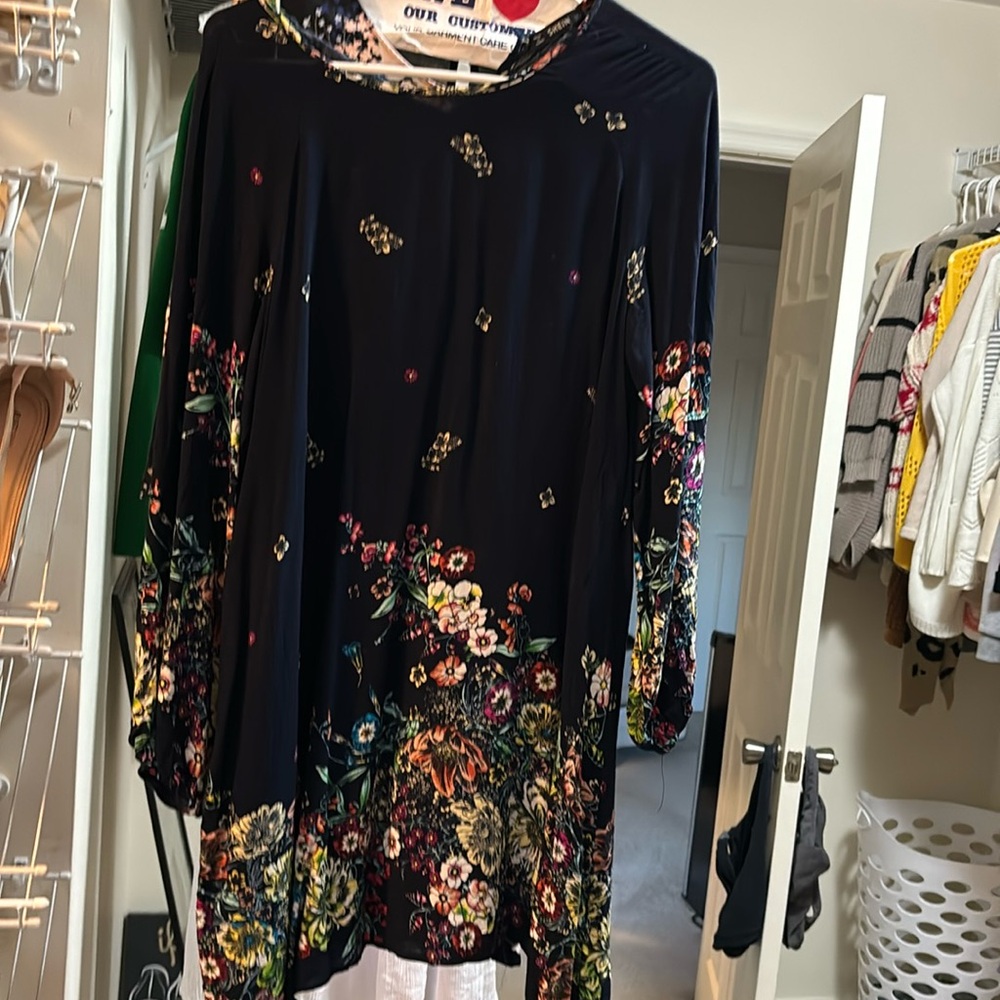 Navy flowered dress